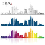 武汉地标建筑矢量设计元素