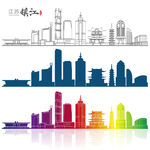 镇江地标建筑矢量设计元素