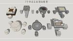 中式石桌凳