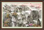 中堂画山水