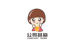 喝果汁的女孩手绘矢量