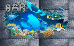 海底世界3D背景墙