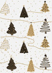 金色圣诞树花型图案背景