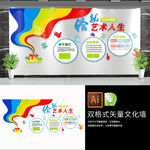绘画艺术学校文化墙 