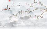 新中式山水背景墙
