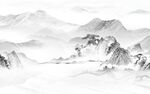 水墨山水新中式背景墙