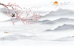 新中式山水背景墙