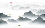 山水背景墙