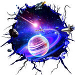 科技馆创意星空地画