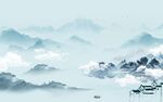 新品简约风山水画 tif分层