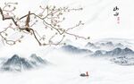 中式山水背景墙