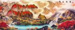 国画山水装饰画