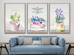 现代简约小清新植物花盆无框画