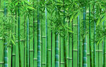 竹林风景壁画背景墙