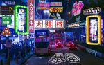 怀旧香港港式街道背景墙