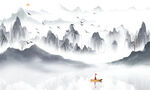 新中式山水情背景墙