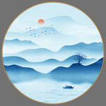 水墨山水画