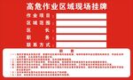 高危作业区域现场挂牌