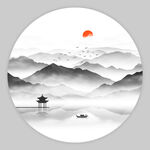 水墨山水画
