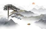 高端水墨山水画