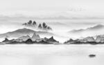 意境灰色背景山水 TIF分层