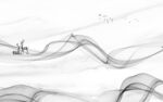 现代 灰色背景墙画 TIF分层