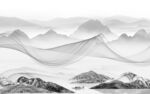 高档 灰色客厅山水 TIF分层