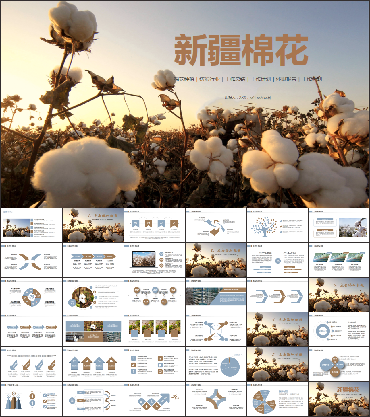 新疆棉花棉花纺织业纺织厂PPT