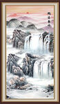 竖幅山水画