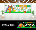 卡通幼儿园照片文化墙