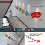 乡村振兴楼梯文化墙