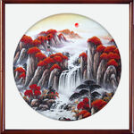 圆形山水画