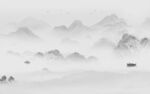 客厅意境灰色山水 tif分层