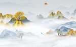 新中式山水背景墙