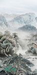 国画 玄关画山水 TIF分层图