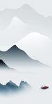 新款玄关画山水 TIF分层图