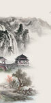 国画玄关画山水 TIF分层图