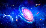 蓝色星空图