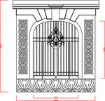 欧式拱形门窗路径描边
