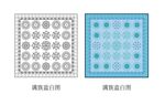 满族纹饰  蓝白图