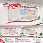 社区网格分布图文化墙