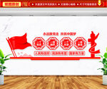 永远跟党走共筑中国梦文化墙