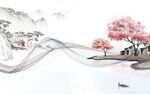 意境高清客厅山水 TIF分层