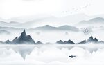 最新山水客厅画 TIF分层 