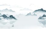 新中式山水客厅画 TIF分层 