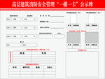 高层建筑消防安全管理“一楼一卡