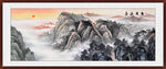 泰山日出山水画