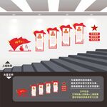 军队楼梯楼道文化墙