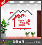 党建引领和谐社区文化墙