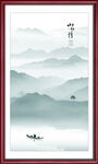 竖幅山水画